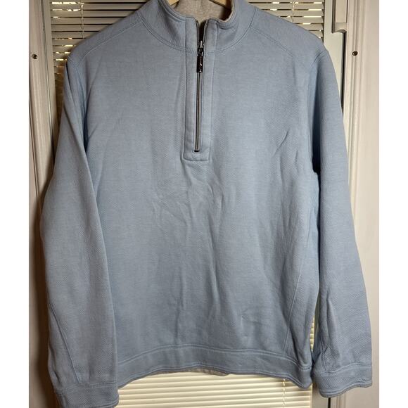 Tommy Bahama Other - Tommy Bahama Men’s Reversible 1/4 Zip Pull Over Sweater light Blue /Light Gray M